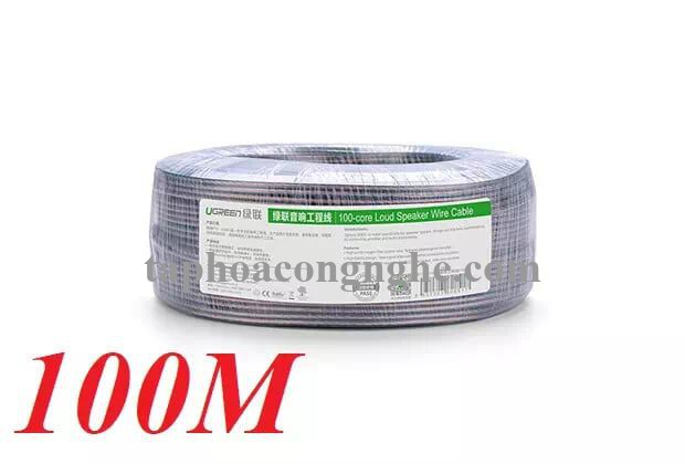 Ugreen 20853 100M Màu Đen Cáp âm thanh loa 200 tim AV137 30020853